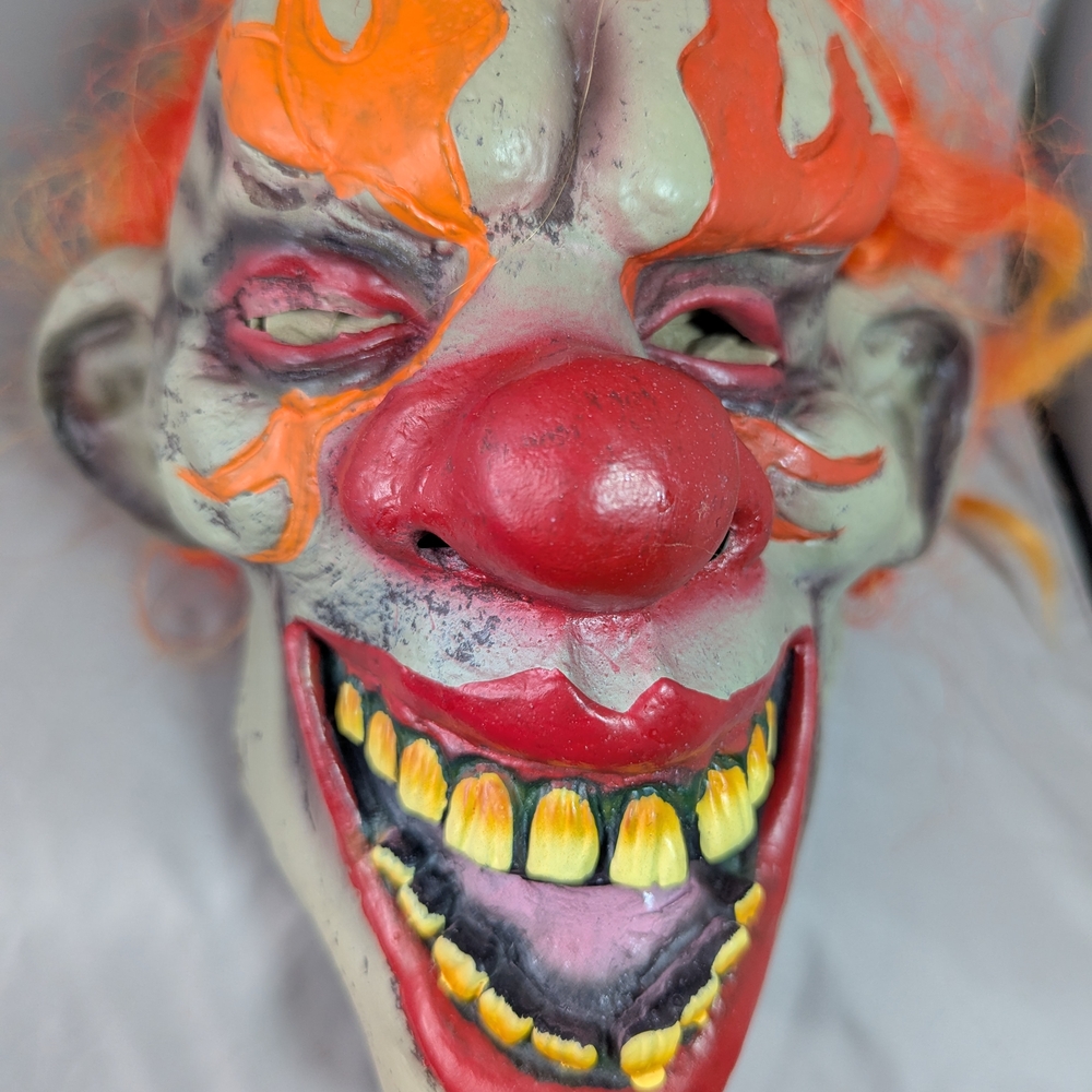 Creepy Clown Mask with Orange Hair With Toile Skirt - Picture 14 of 15
